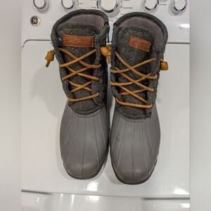 Gray Sperry Duck Boots